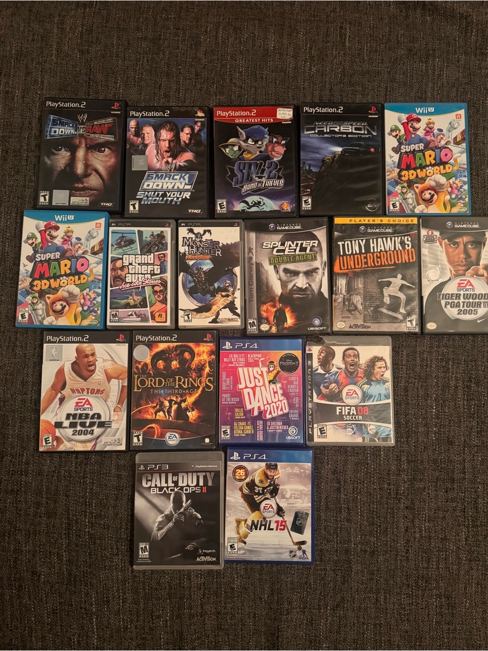 AS-IS Bundle Mixed Video Games PS2/PS3/PS4/WiiU/GameCube/PSP Repair/Cases/Manual
